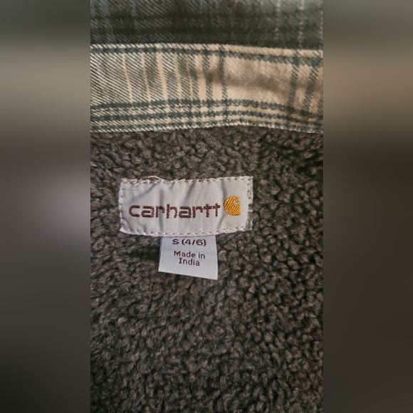 Carhartt Women's Hubbard Sherpa Lined Shirt Jacket - Balsam Green - Picture 7 of 8